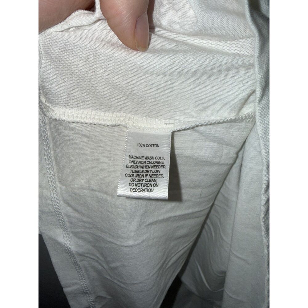 NWT Loft Outlet White Long Sleeve Crewneck T-Shirt Size XL Cotton Base Layer - Picture 4 of 6